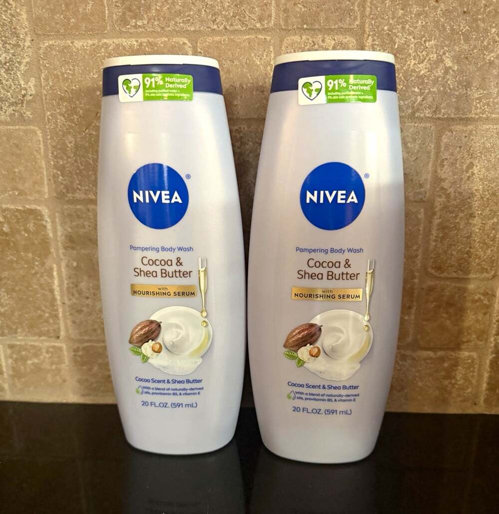 NIVEA Cocoa & Shea Butter Moisturizing Body Wash Dry Skin 20 fl oz 2 Pack
